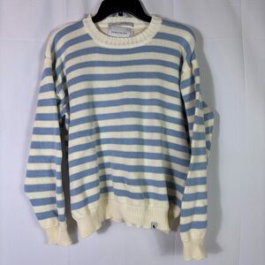 Peregrine Richmond Sweater XL Seafoam/Cream Striped Crew England Heritage Costal